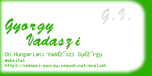 gyorgy vadaszi business card